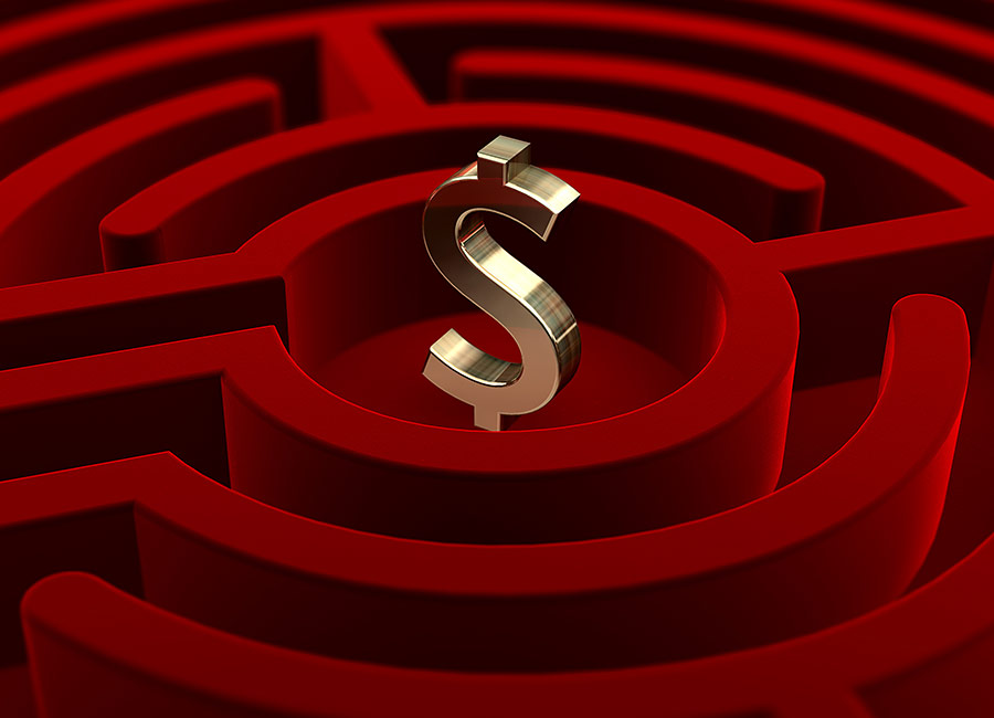 Dollar sign inside a maze